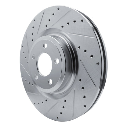 R1 Concepts R1 20-25 Ford Police Interceptor Utility Front Left Drilled & Slotted Silver Brake Rotor