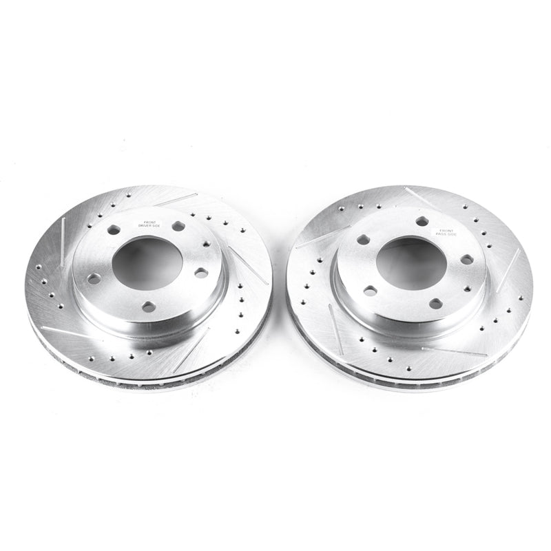 PowerStop Power Stop 93-97 Ford Probe Front Evolution Drilled & Slotted Rotors - Pair