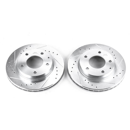 PowerStop Power Stop 93-97 Ford Probe Front Evolution Drilled & Slotted Rotors - Pair
