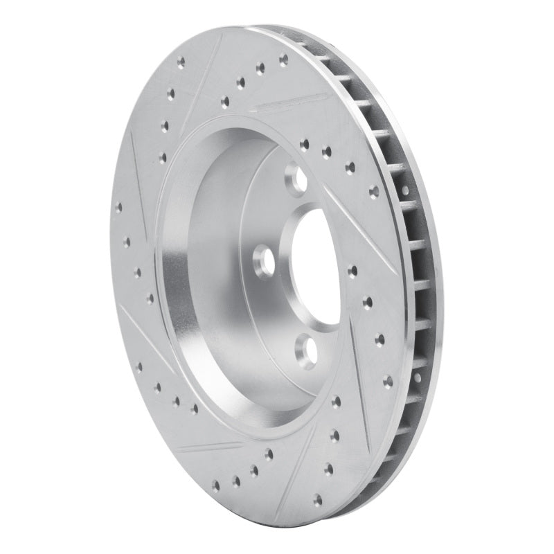 R1 Concepts R1 07-12 Dodge Nitro Front Right Drilled & Slotted Silver Brake Rotor