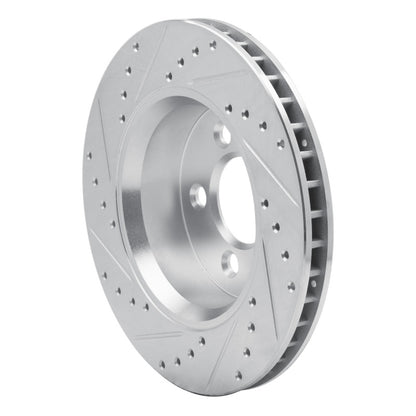 R1 Concepts R1 07-12 Dodge Nitro Front Right Drilled & Slotted Silver Brake Rotor