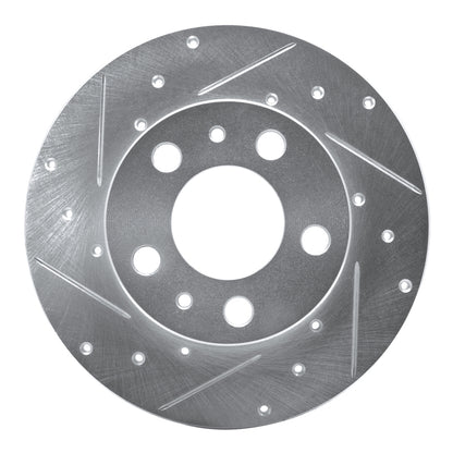 R1 Concepts R1 75-87 Volvo 242 Front Left Drilled & Slotted Silver Brake Rotor