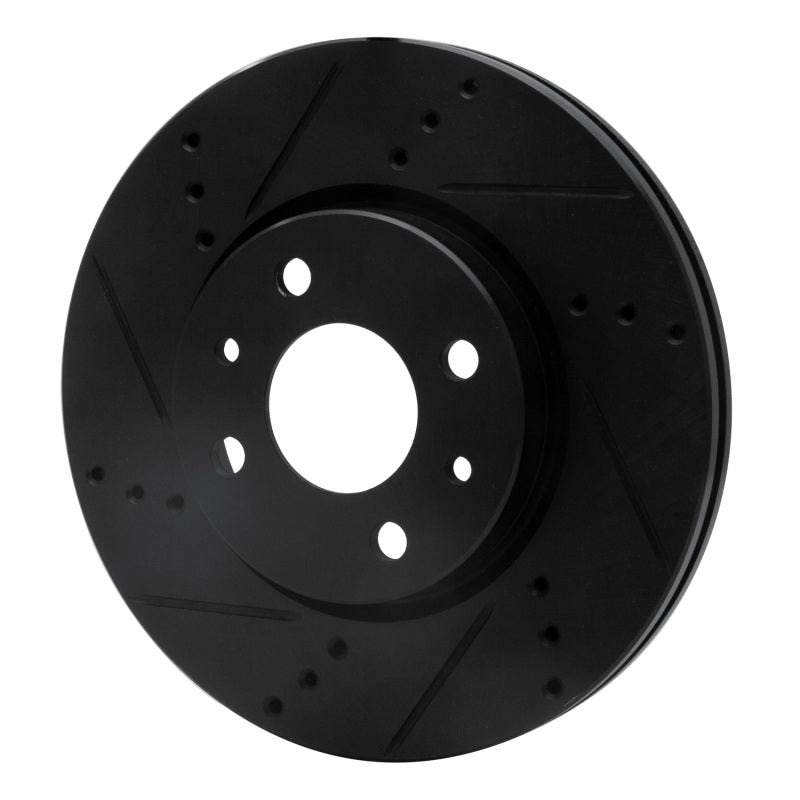 R1 Concepts R1 09-19 Dodge Vision (Mexico) Front Left Drilled & Slotted Black Brake Rotor