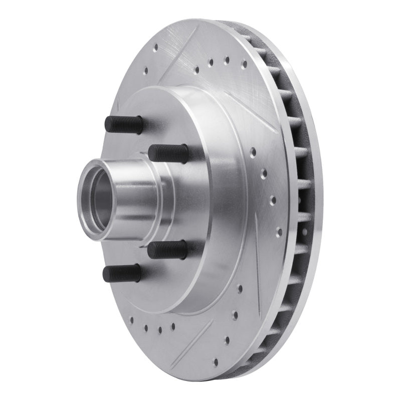 R1 Concepts R1 1988-1994 Chevrolet C1500 Front Left Drilled & Slotted Silver Brake Rotor