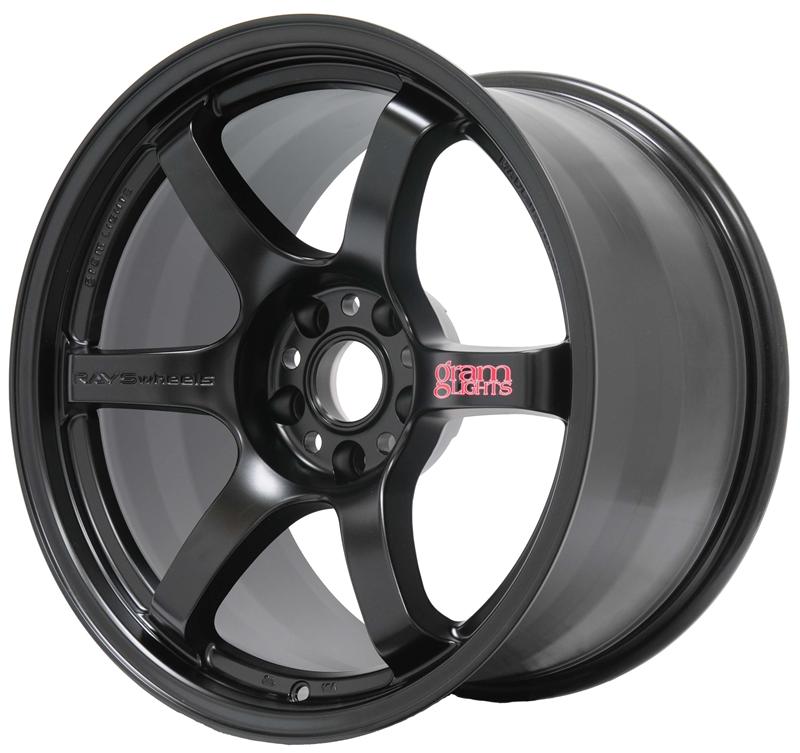 Gram Lights 57DR 18x9.5 +22 5x114.3 Semi Gloss Black Wheel