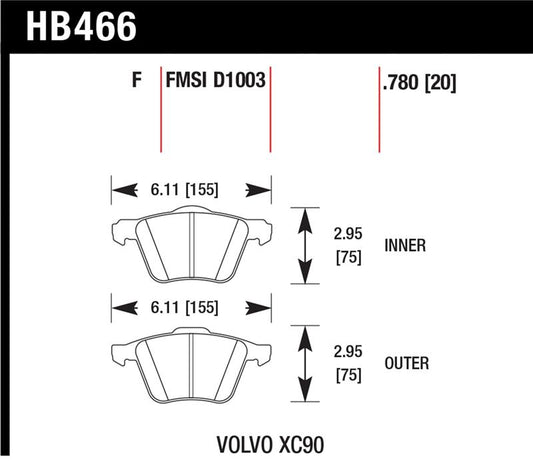 Hawk Performance Hawk LTS Street Brake Pads