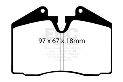 EBC Racing 89-95 Ferrari 348 RP-1  Front/Race Rear Brake Pads (Pair Only)