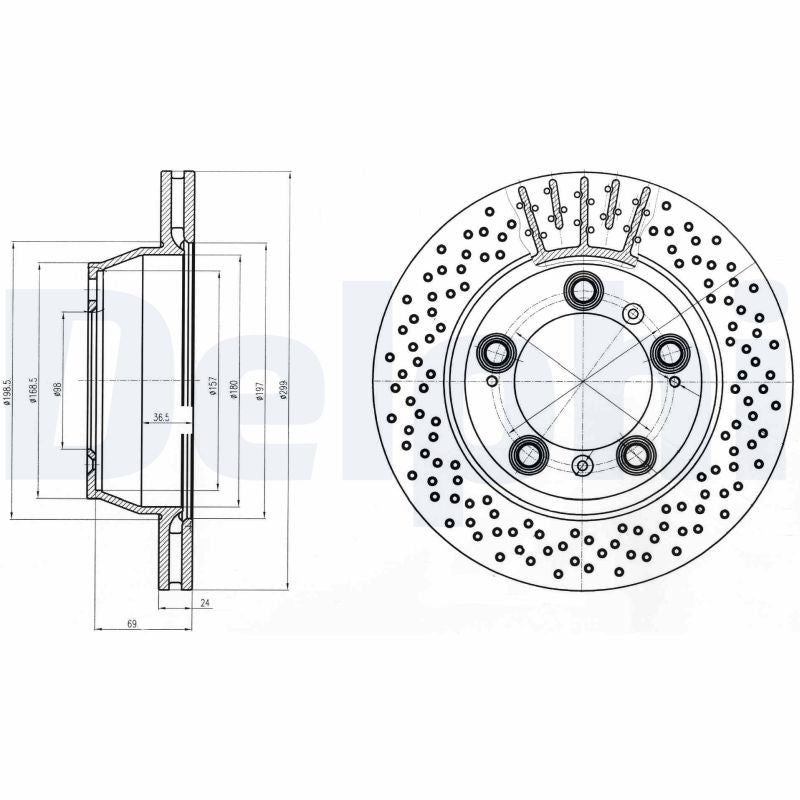 DELPHI BG4163C Brake Disc .
