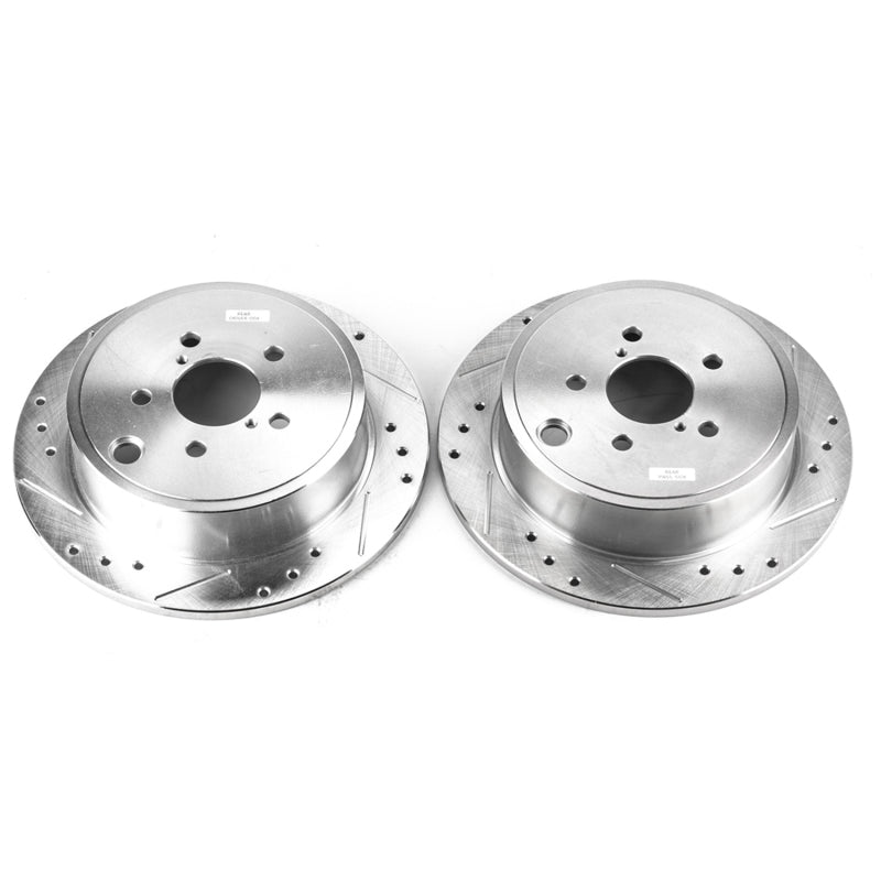 PowerStop Power Stop 13-16 Subaru BRZ Rear Evolution Drilled & Slotted Rotors - Pair