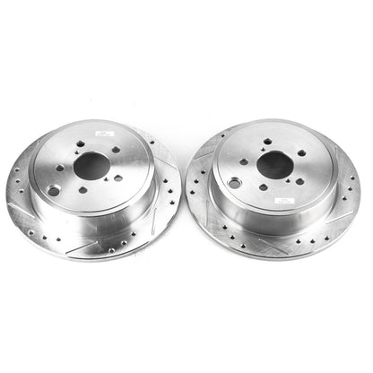 PowerStop Power Stop 13-16 Subaru BRZ Rear Evolution Drilled & Slotted Rotors - Pair