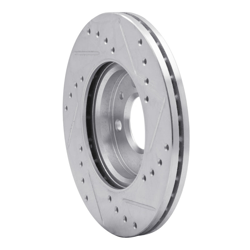 R1 Concepts R1 12-25 Dodge Attitude (Mexico) Front Left Drilled & Slotted Silver Brake Rotor