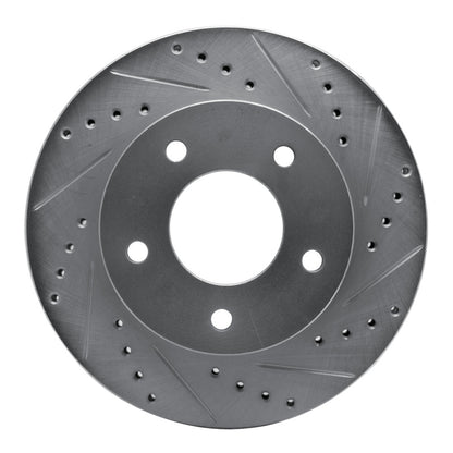 R1 Concepts R1 75-79 Ford LTD Right Rear Drilled & Slotted Silver Brake Rotor