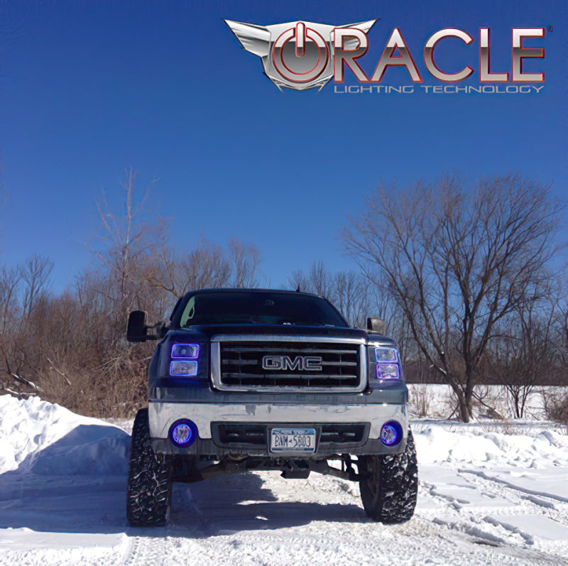 ORACLE Lighting Oracle GMC Sierra 07-13 Halo Kit (New Square Ring Design) - ColorSHIFT w/o Controller