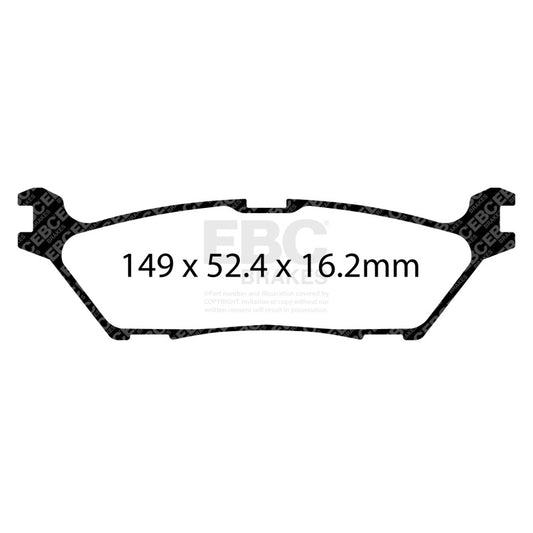 EBC 2021+ Ford F-150 2WD/4WD 2.7TT/3.5TT Yellowstuff Rear Brake Pads