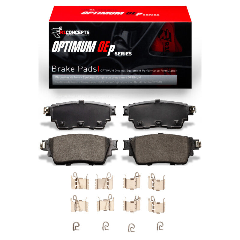 R1 Concepts R1 19-25 Nissan Kicks Rear Optimum OE Brake Pads & Hardware Kit