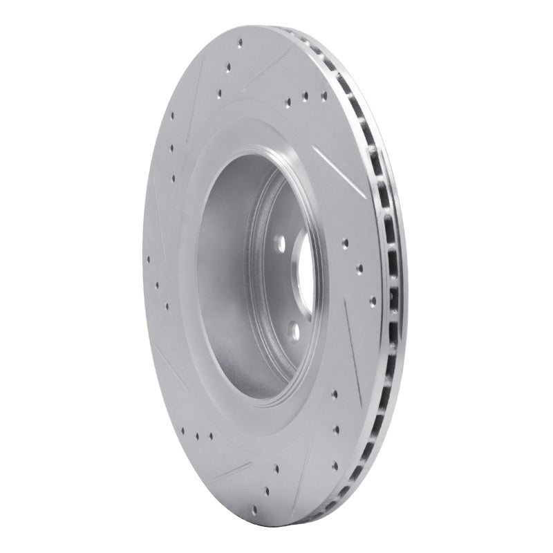 R1 Concepts R1 09-20 Nissan 370Z Rear Right Drilled & Slotted Silver Brake Rotor