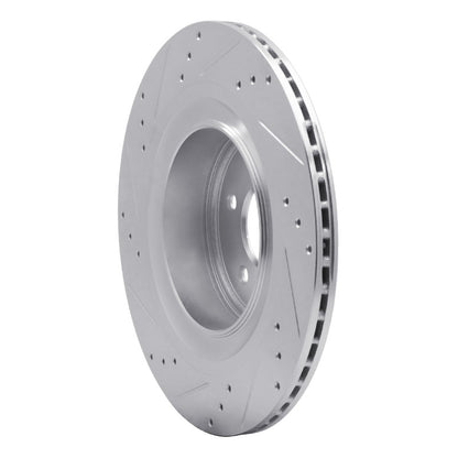 R1 Concepts R1 09-20 Nissan 370Z Rear Right Drilled & Slotted Silver Brake Rotor