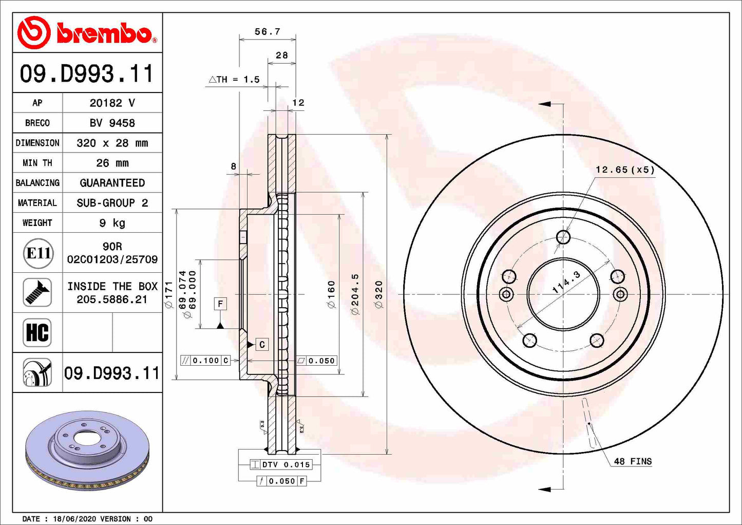 TOURMAX BCF-309 Disc Brake Caliper Repair Kit