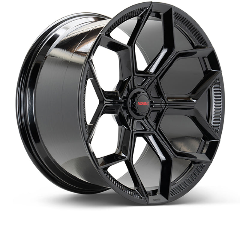 Vossen x Novitec NL5-5L 19x8.5in - 5x112 BP - ET22 - Gloss Black Lamborghini Huracan Front Wheel