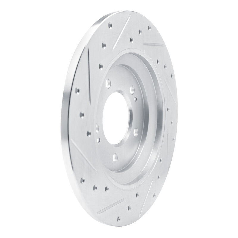 R1 Concepts R1 19-22 Hyundai Veloster N Rear Right Drilled & Slotted Silver Brake Rotor