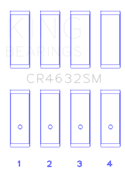 King Engine Bearings Nissan Hr15/16DE (Size +0.25mm) Connecting Rod Bearing Set