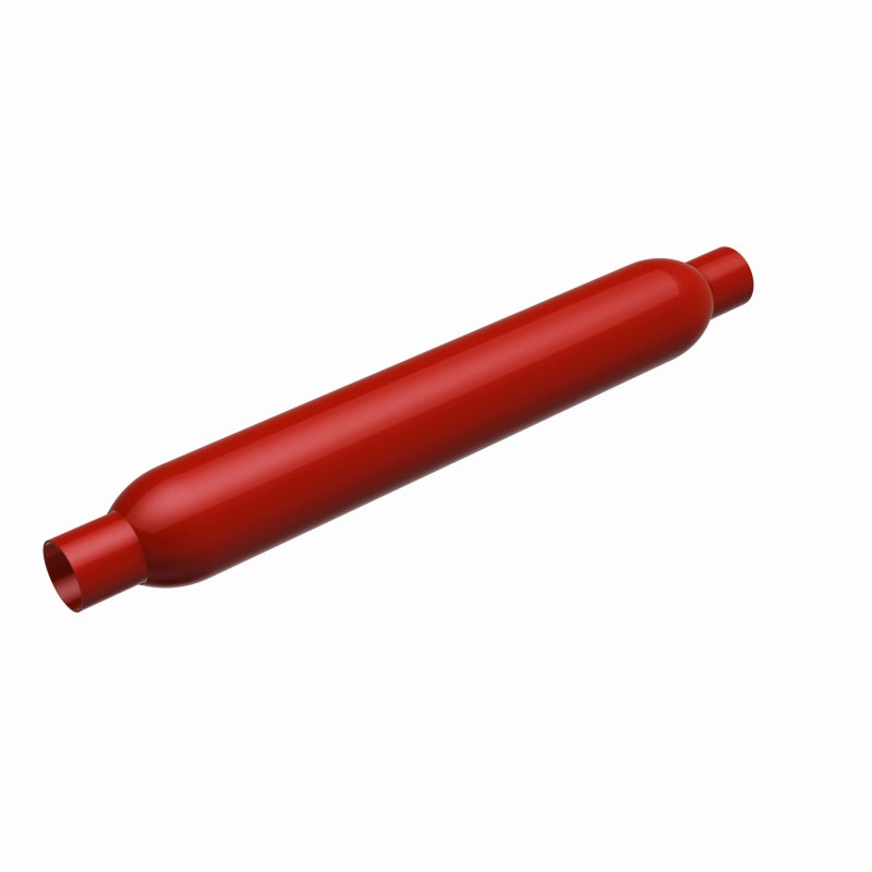 MagnaFlow Muffler Red Pack Series Glasspack 3.5in Rd 26in Body Length 2.25in/2.25in Inlet/Outlet