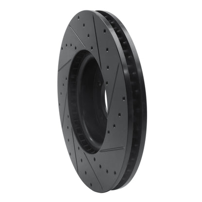 R1 Concepts R1 18-20 Land Rover Range Rover Front Left Drilled & Slotted Black Brake Rotor