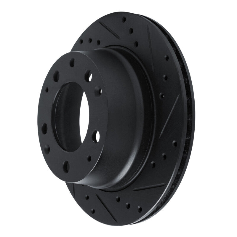 R1 Concepts R1 69-83 Porsche 911 Rear Right Drilled & Slotted Black Brake Rotor