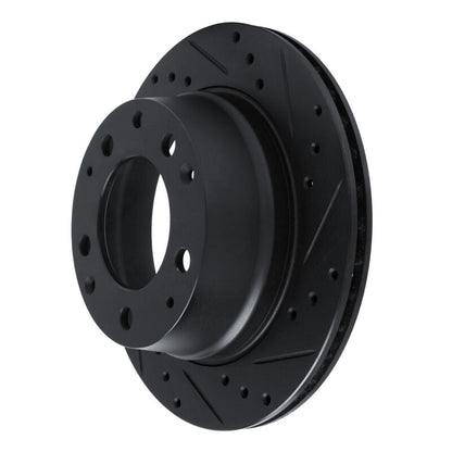 R1 Concepts R1 69-83 Porsche 911 Rear Right Drilled & Slotted Black Brake Rotor