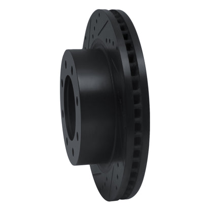 R1 Concepts R1 12-21 Nissan NV1500 Front Left Drilled & Slotted Black Brake Rotor