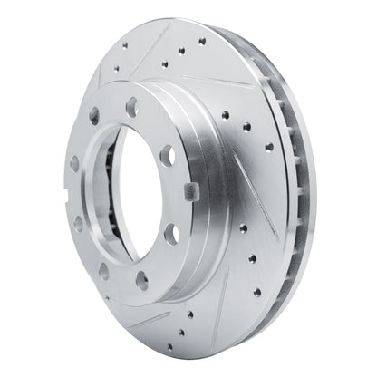 R1 Concepts R1 77-93 Chevrolet K30 Front Left Drilled & Slotted Silver Brake Rotor