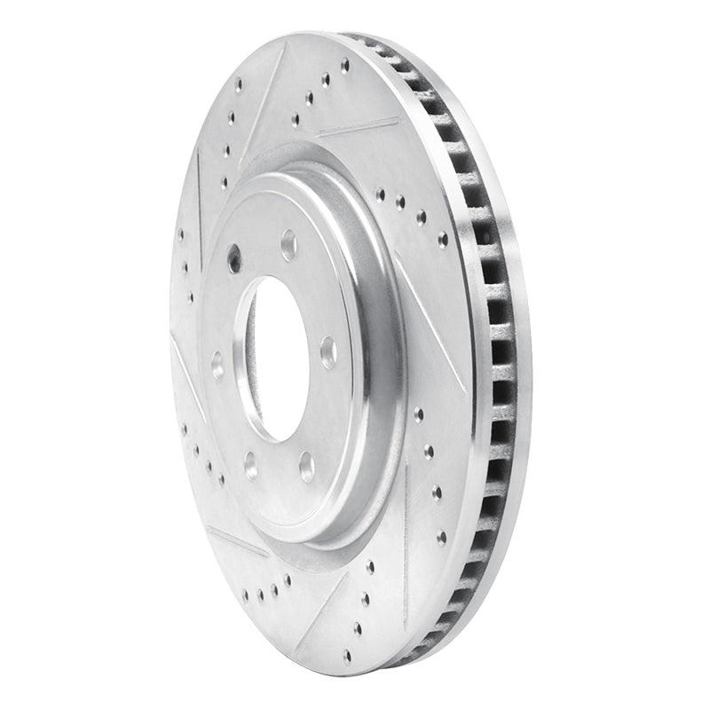 R1 Concepts R1 21-25 Ford F-150 4WD Front Left Drilled & Slotted Silver Brake Rotor