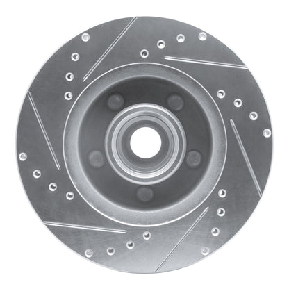 R1 Concepts R1 87-90 Dodge DAKOTA RWD Front Right Drilled & Slotted Silver Brake Rotor