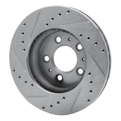 R1 Concepts R1 95-97 Ford Crown Victoria Front Left Drilled & Slotted Silver Brake Rotor