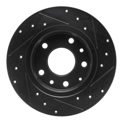 R1 Concepts R1 14-25 Mazda 3 Rear Left Drilled & Slotted Black Brake Rotor