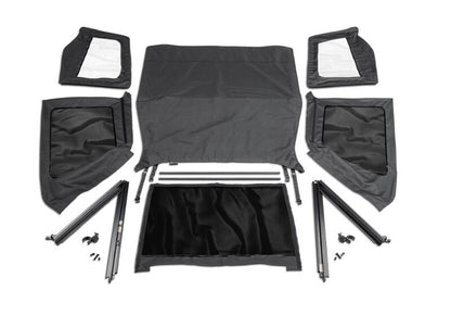 Rampage 1992-1995 Jeep Wrangler(YJ) Frameless Soft Top Kit - Black Diamond