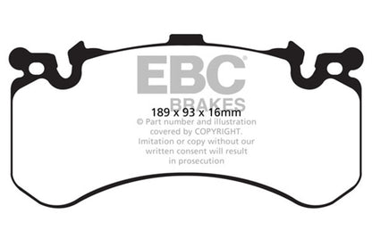 EBC 11-17 Audi A8 Quattro 6.3L Bluestuff Front Brake Pads