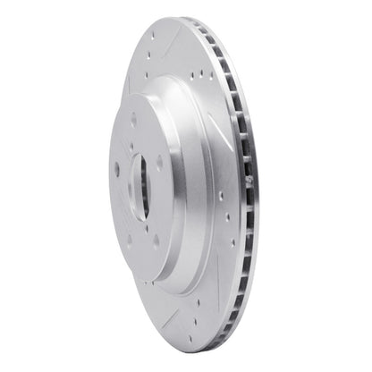 R1 Concepts R1 19-25 Subaru Impreza Rear Left Drilled & Slotted Silver Brake Rotor