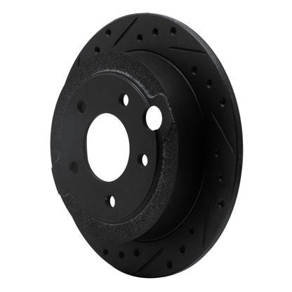 R1 Concepts R1 95-02 Mazda Millenia Rear Left Drilled & Slotted Black Brake Rotor