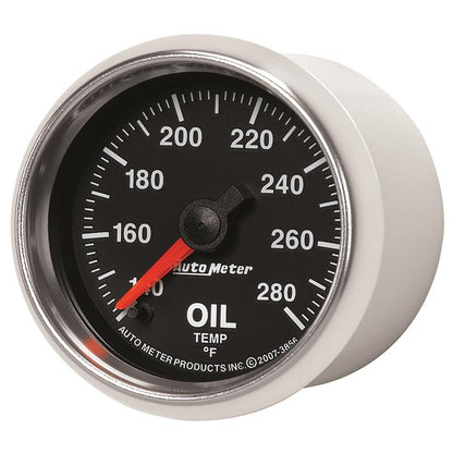 Autometer GS Series 2-1/16in Oil Temperature Gauge 140-280 Degrees Electric Full Sweep