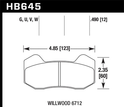 Hawk Performance Hawk Wilwood Type 6712 DTC-30 Brake Pads