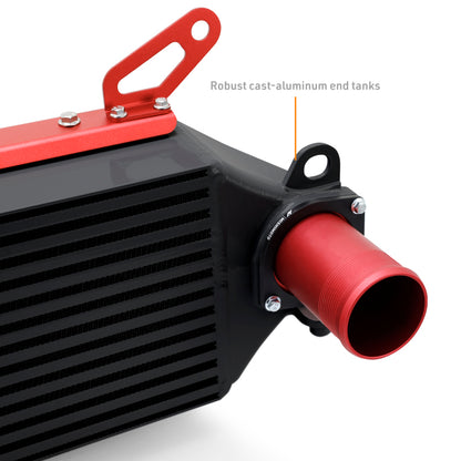 Mishimoto 2023+ Toyota GR Corolla Intercooler & Pipe Kit - Black Cooler - Red Pipes