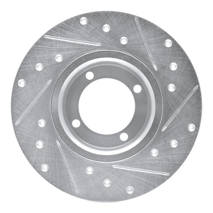 R1 Concepts R1 67-74 Opel Manta Front Left Drilled & Slotted Silver Brake Rotor