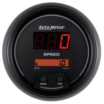 Autometer Sport-Comp Black 3 3/8in 160 MPH Digital Speedo Gauge