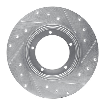 R1 Concepts R1 65-76 Porsche 911 Front Left Drilled & Slotted Silver Brake Rotor