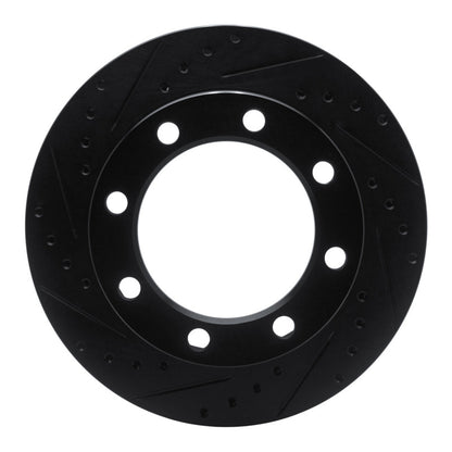 R1 Concepts R1 80-94 Ford F-250 4WD (Excl Super Duty) Front Left Drilled & Slotted Black Brake Rotor