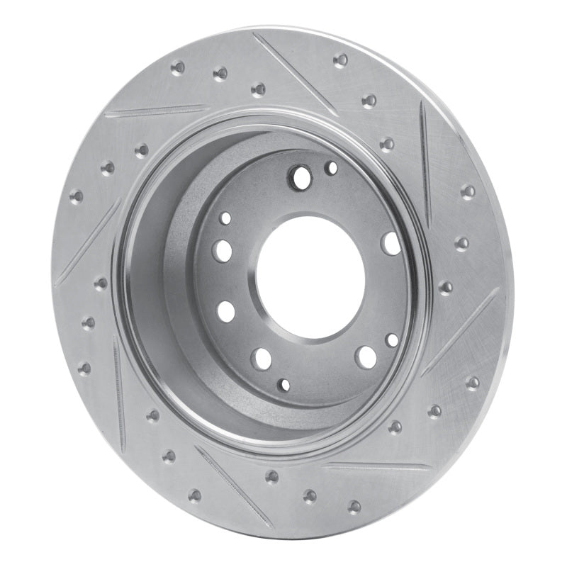 R1 Concepts R1 99-01 Acura RL Rear Left Drilled & Slotted Silver Brake Rotor