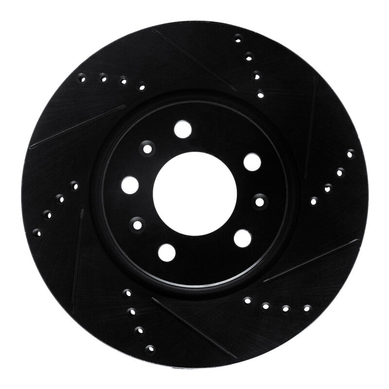 R1 Concepts R1 06-10 Pontiac Solstice Front Right Drilled & Slotted Black Brake Rotor
