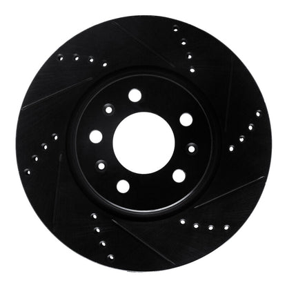 R1 Concepts R1 06-10 Pontiac Solstice Front Right Drilled & Slotted Black Brake Rotor