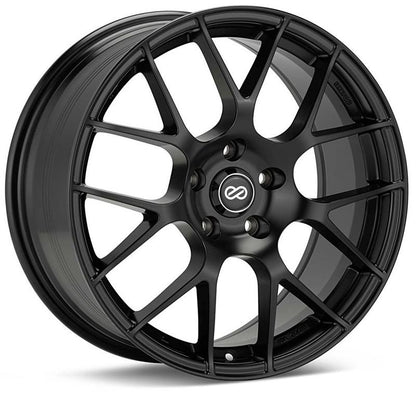 Enkei Raijin 18x8.5 38mm Offset 5x120 Bolt Pattern 72.6 Bore Diameter Matte Black Wheel